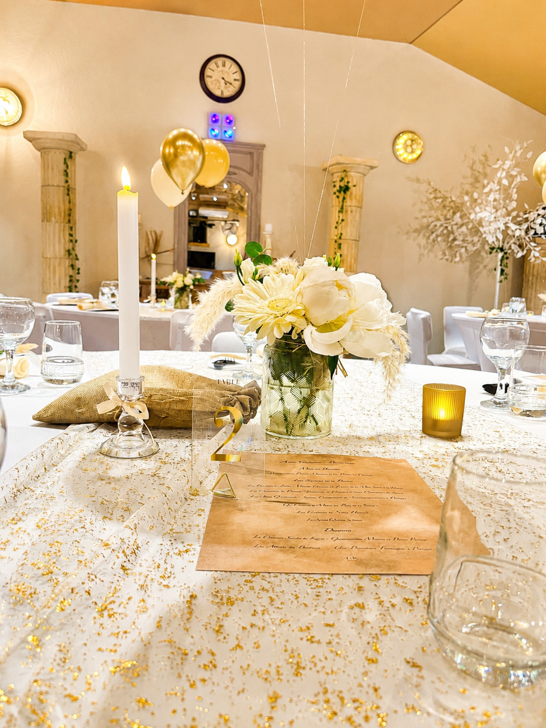 Anniversaire thème chic et champagne